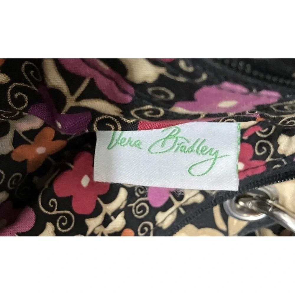 Vera Bradley Women's Retired Suzani Adjustable Bag Purse Purple Black